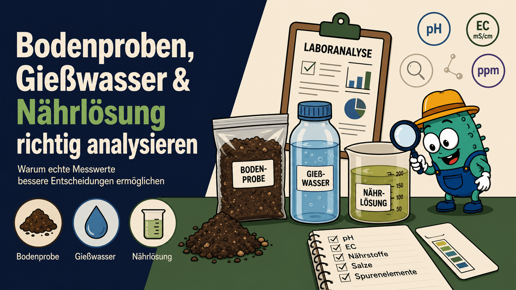 Bodenanalyse, Wasseranalyse und Nährlösungsanalyse: Warum dein Grow mehr als pH und EC braucht - CannaSelection®