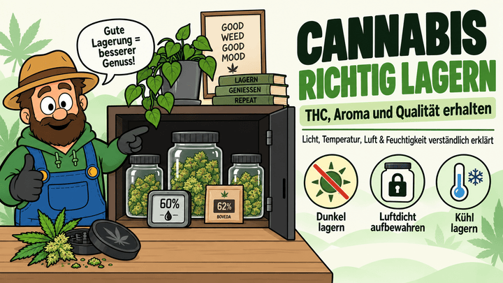 Cannabis richtig lagern: So bleiben Aroma, Wirkstoffe und Qualität erhalten