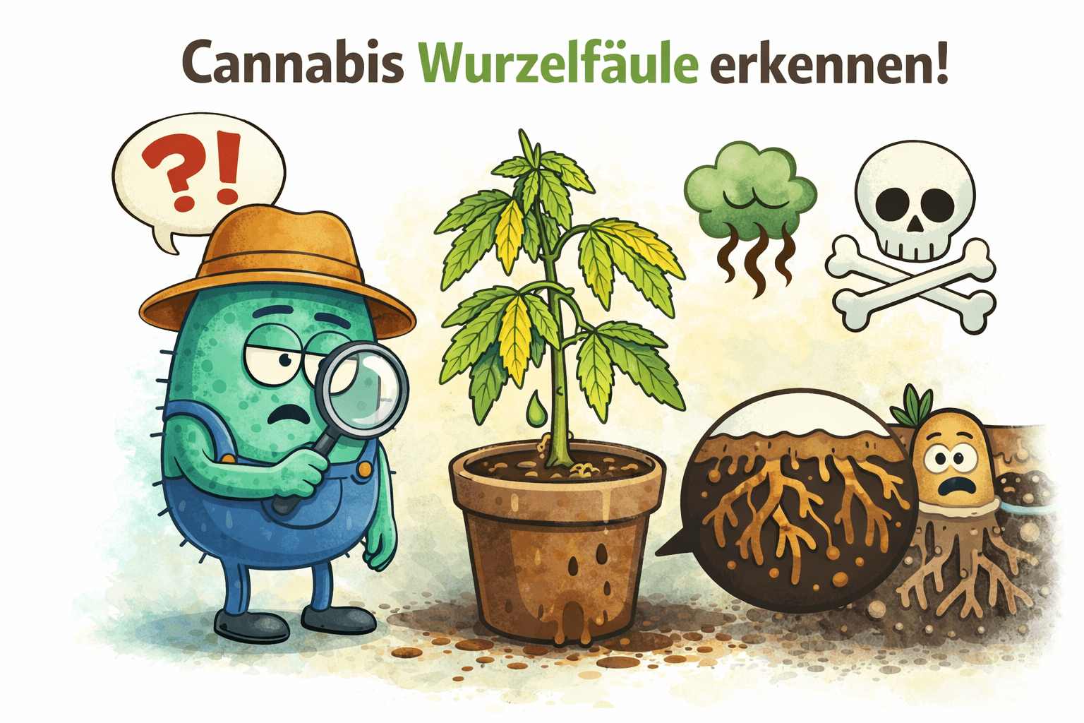 Cannabis Wurzelfäule erkennen - CannaSelection®