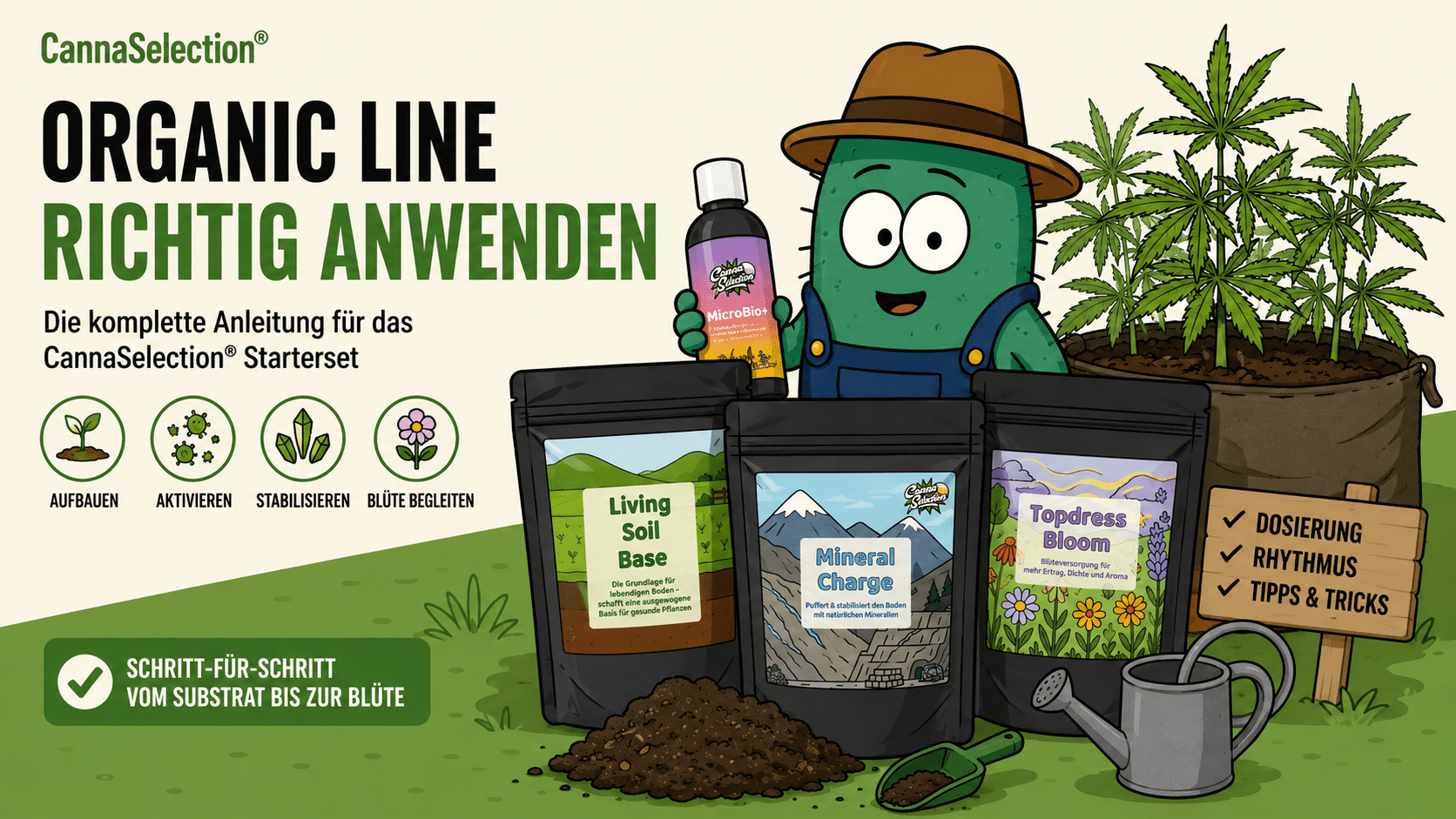 CannaSelection® Organic Line richtig anwenden: Die komplette Anleitung für das Starterset - CannaSelection®