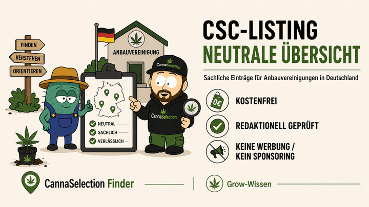 CSC-Listing bei CannaSelection: Warum wir ein neutrales Verzeichnis für Anbauvereinigungen aufbauen - CannaSelection®