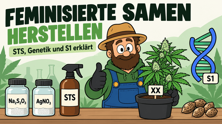 Feminisierte Cannabis-Samen selbst herstellen: STS, S1 und Genetik erklärt