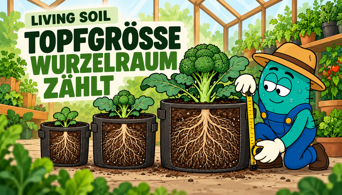 Living Soil Topfgröße: Warum echtes Living Soil erst ab ~40 Liter beginnt - CannaSelection®