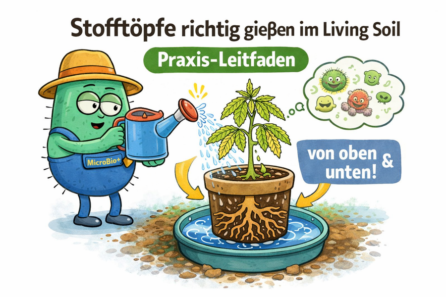 Stofftöpfe richtig gießen im Living Soil