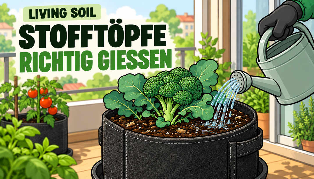Stofftöpfe richtig gießen im Living Soil - CannaSelection®