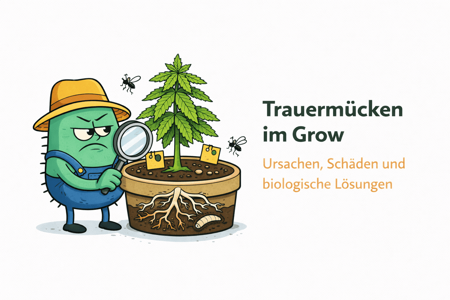 Trauermücken im Grow - Ursachen, Schäden und biologische Lösungen - CannaSelection®