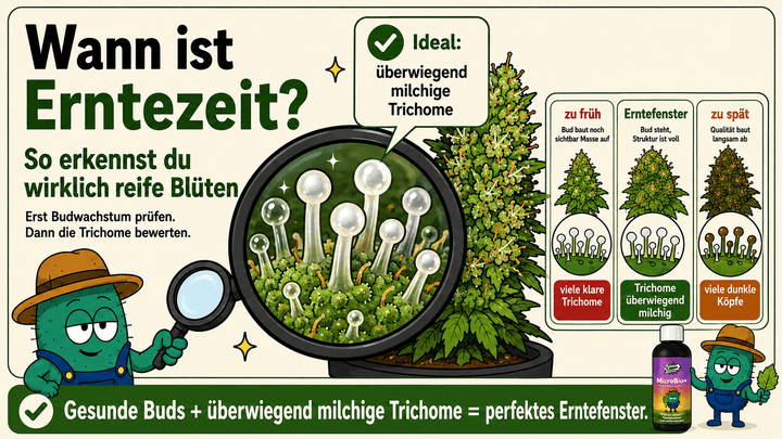 Wann ist Erntezeit? So erkennst du wirklich reife Cannabisblüten - CannaSelection®