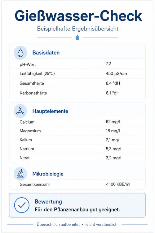Gießwasser-Analyse