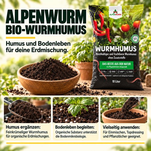 Humus de lombriz ecológico Alpenwurm