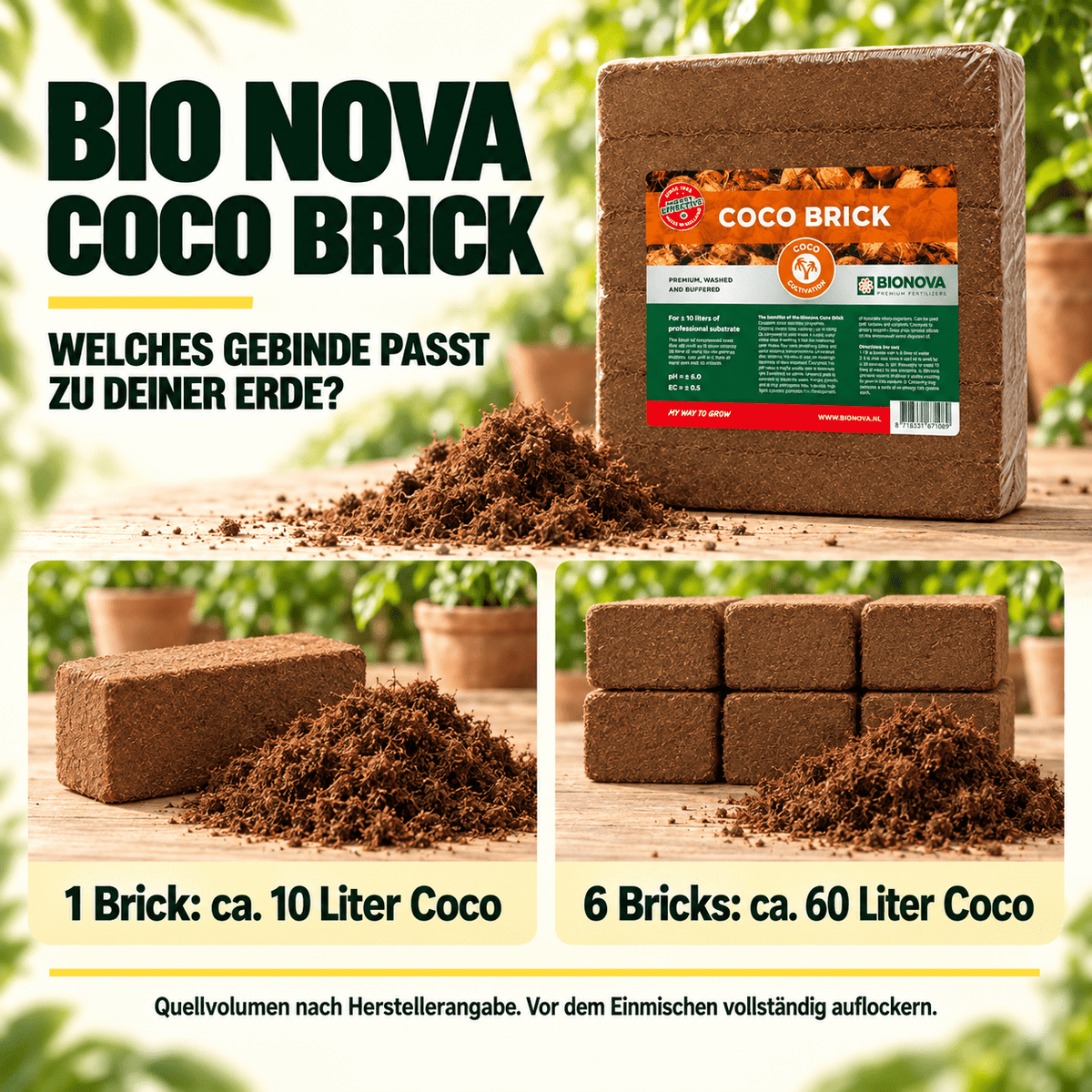 Bio Nova Coco Brick - CannaSelection®