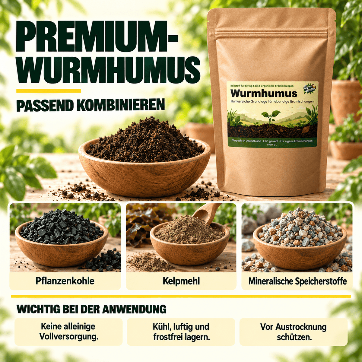 Lebendiger Premium-Wurmhumus - CannaSelection®