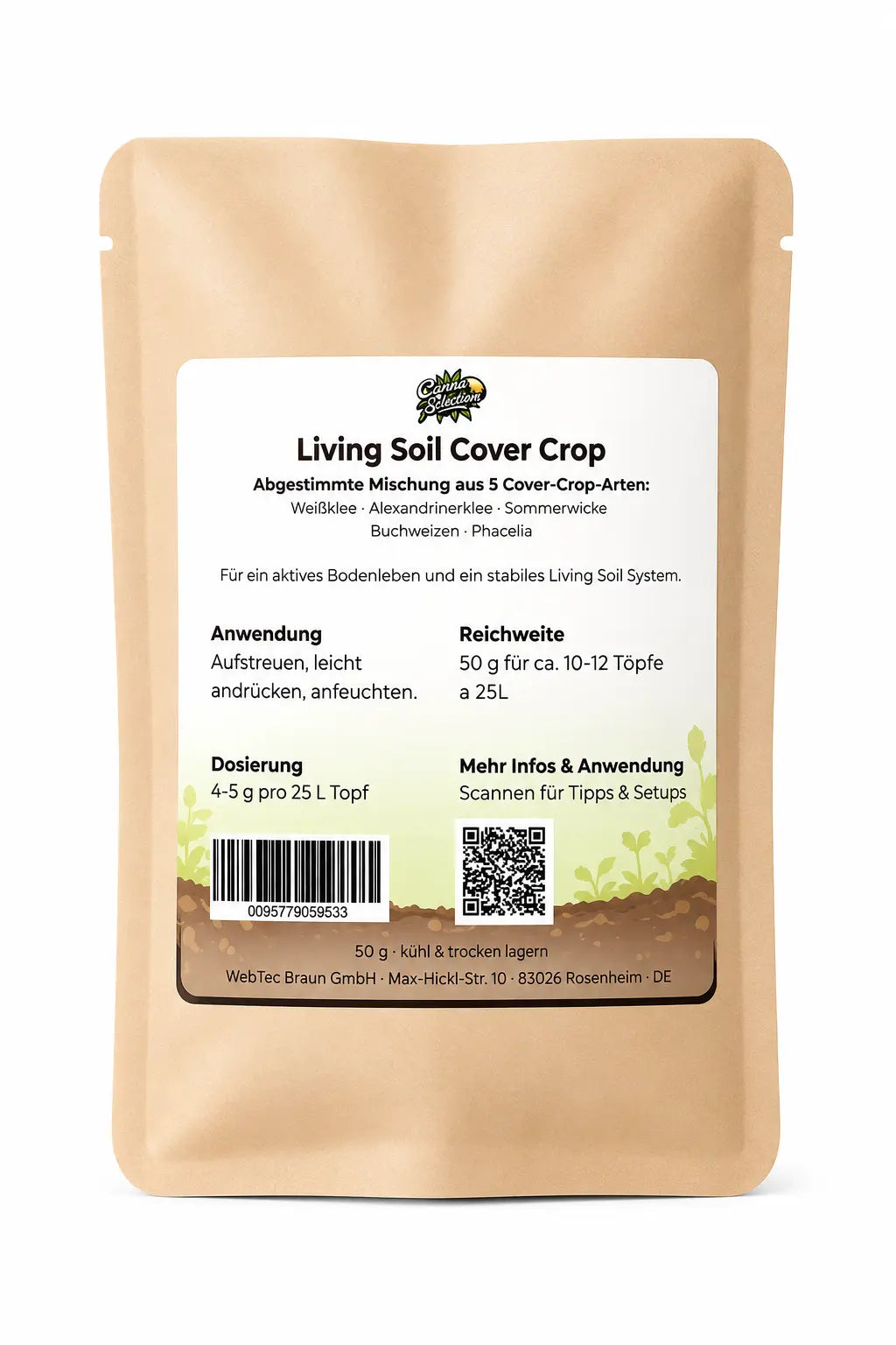Living Soil Cover Crop Mix – 50 g - CannaSelection®