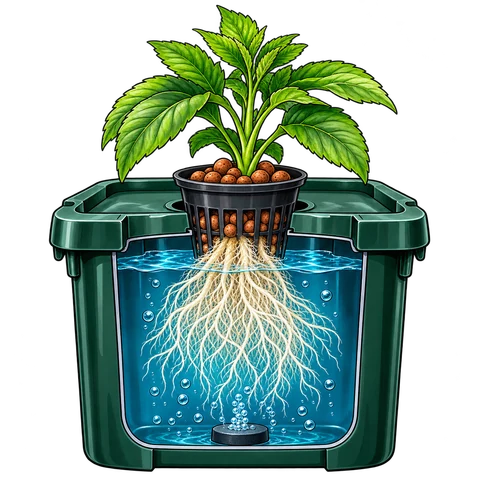 Bio-Hydro mit lebendiger Nährlösung