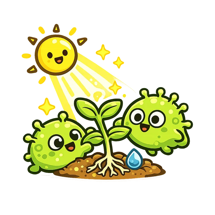 Illustration der Photosynthesebakterien