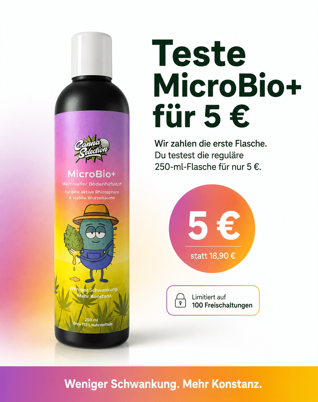 Teste MicroBio+ für 5 Euro statt 18,90 Euro